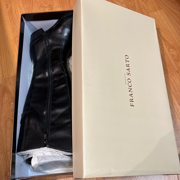 New in Box - Franco Sarto Black Leather Long Boots (US 7) * Christina - Picture 6 of 16
